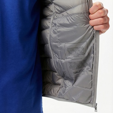  Nautica Erkek Gri Su İtici Özellikli Yelek