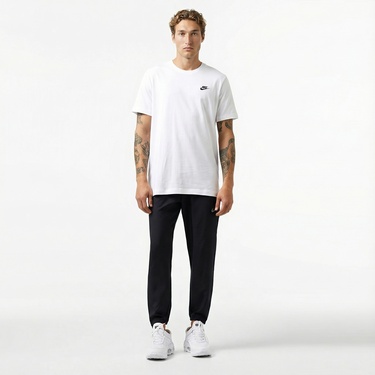  Nike Sportswear Club Erkek Beyaz T-Shirt