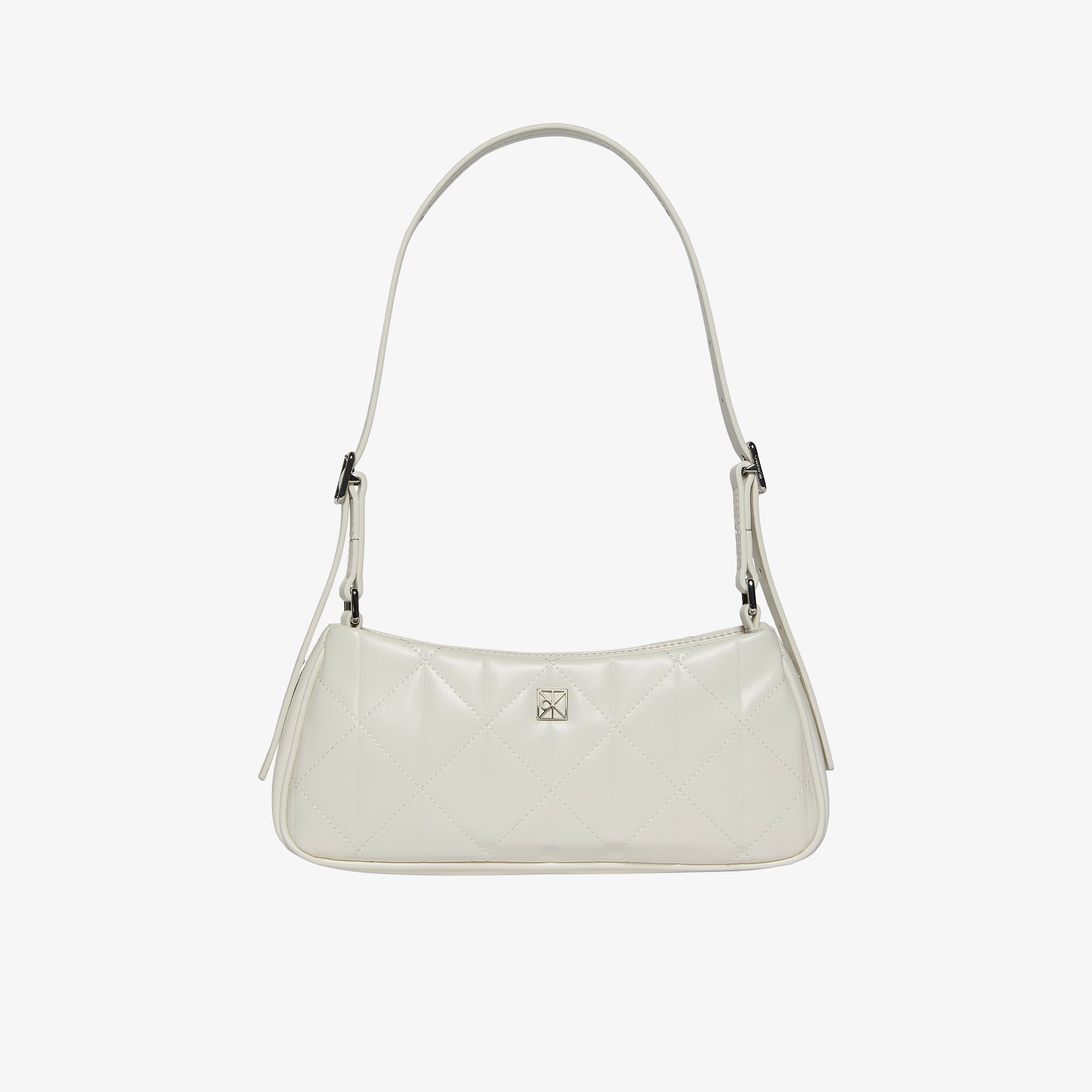 Calvin Klein Quilted Small Kadın Beyaz Omuz Çantası