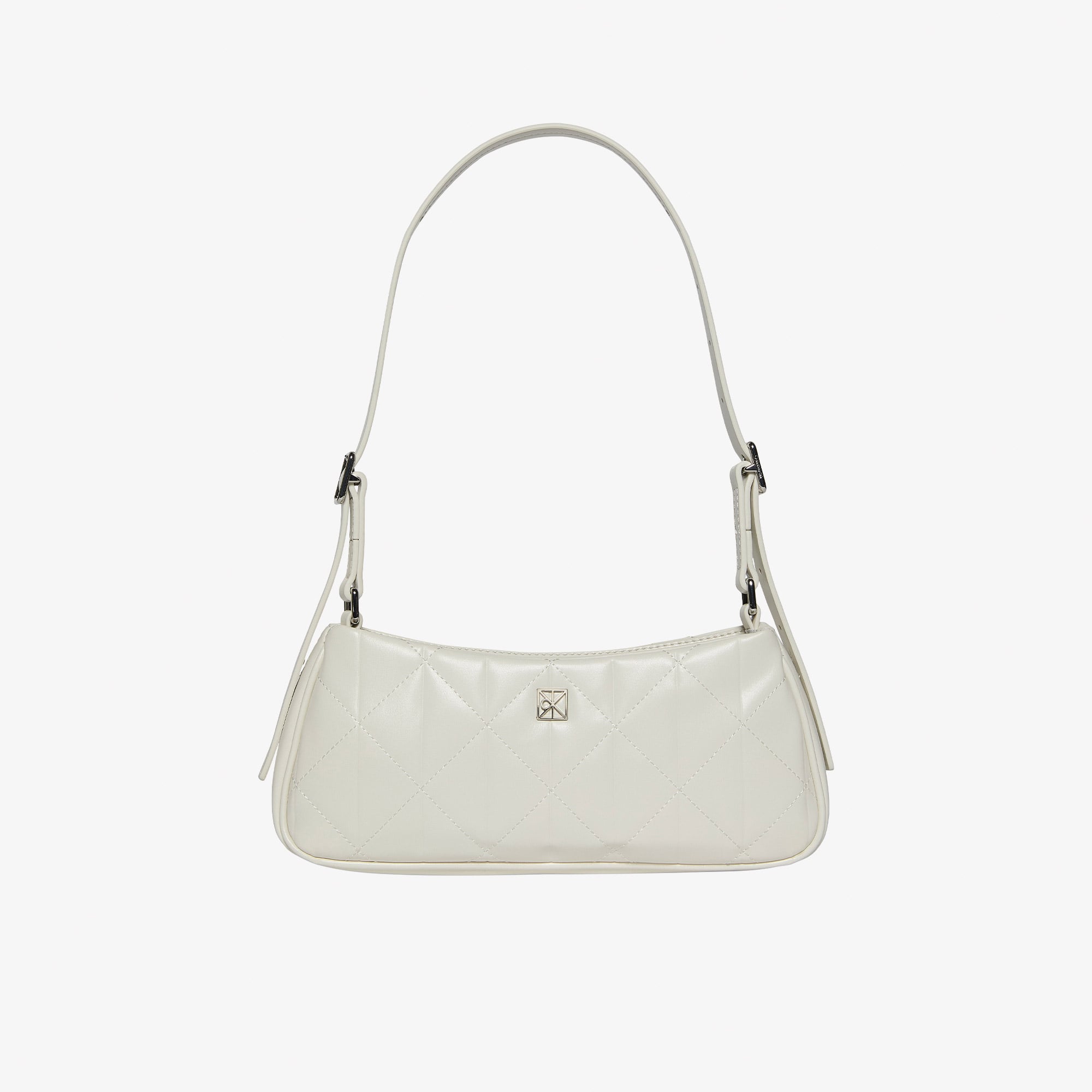  Calvin Klein Quilted Small Kadın Beyaz Omuz Çantası