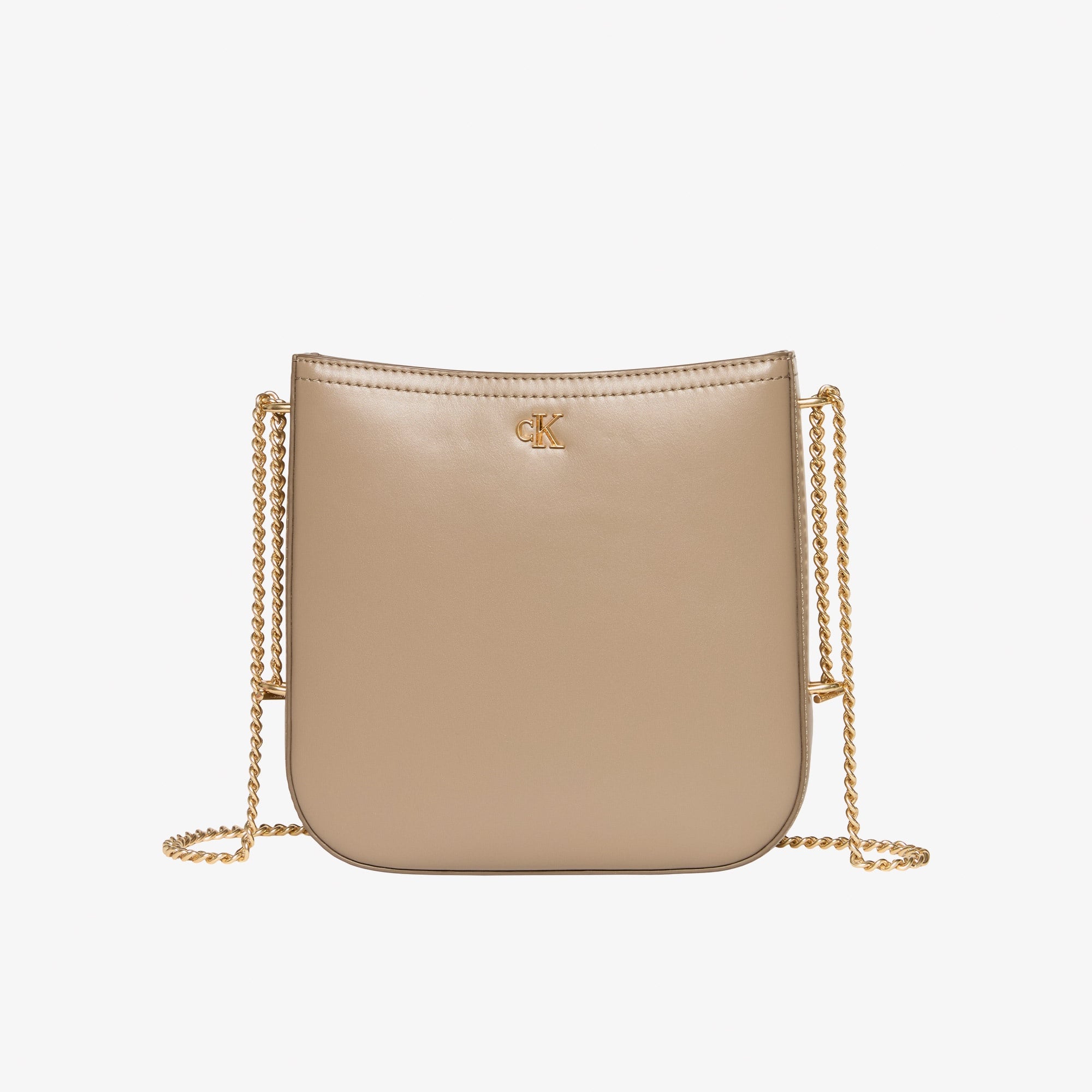 Calvin Klein Saddle With Chain Kadın Kahverengi Çapraz Çanta