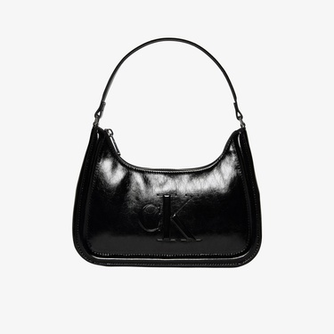  Calvin Klein Bold Metallic Kadın Siyah Omuz Çantası