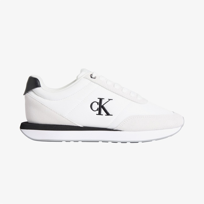  Calvin Klein Retro Runner Lace Up Kadın Beyaz Sneaker