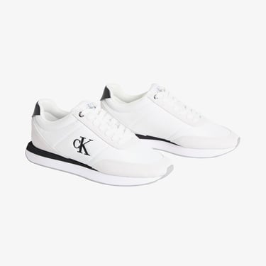  Calvin Klein Retro Runner Lace Up Kadın Beyaz Sneaker