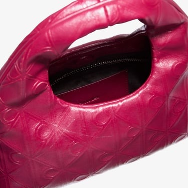  Calvin Klein Emblem Puffer With Strap Kadın Kırmızı Çapraz Çanta