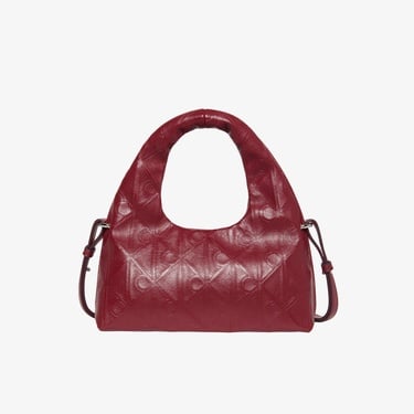  Calvin Klein Emblem Puffer With Strap Kadın Kırmızı Çapraz Çanta