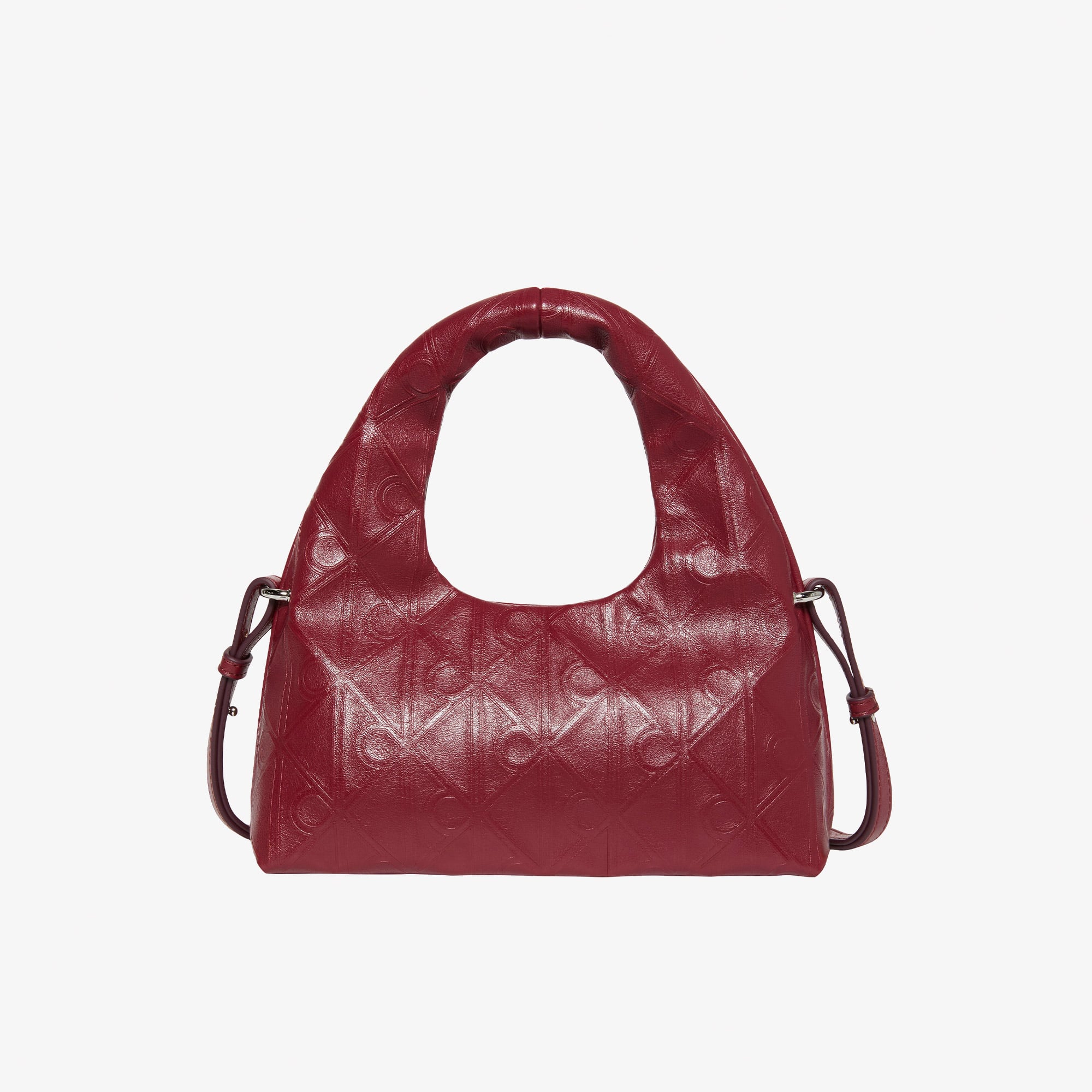  Calvin Klein Emblem Puffer With Strap Kadın Kırmızı Çapraz Çanta