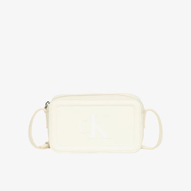  Calvin Klein Bold Camera Kadın Beyaz Çapraz Çanta