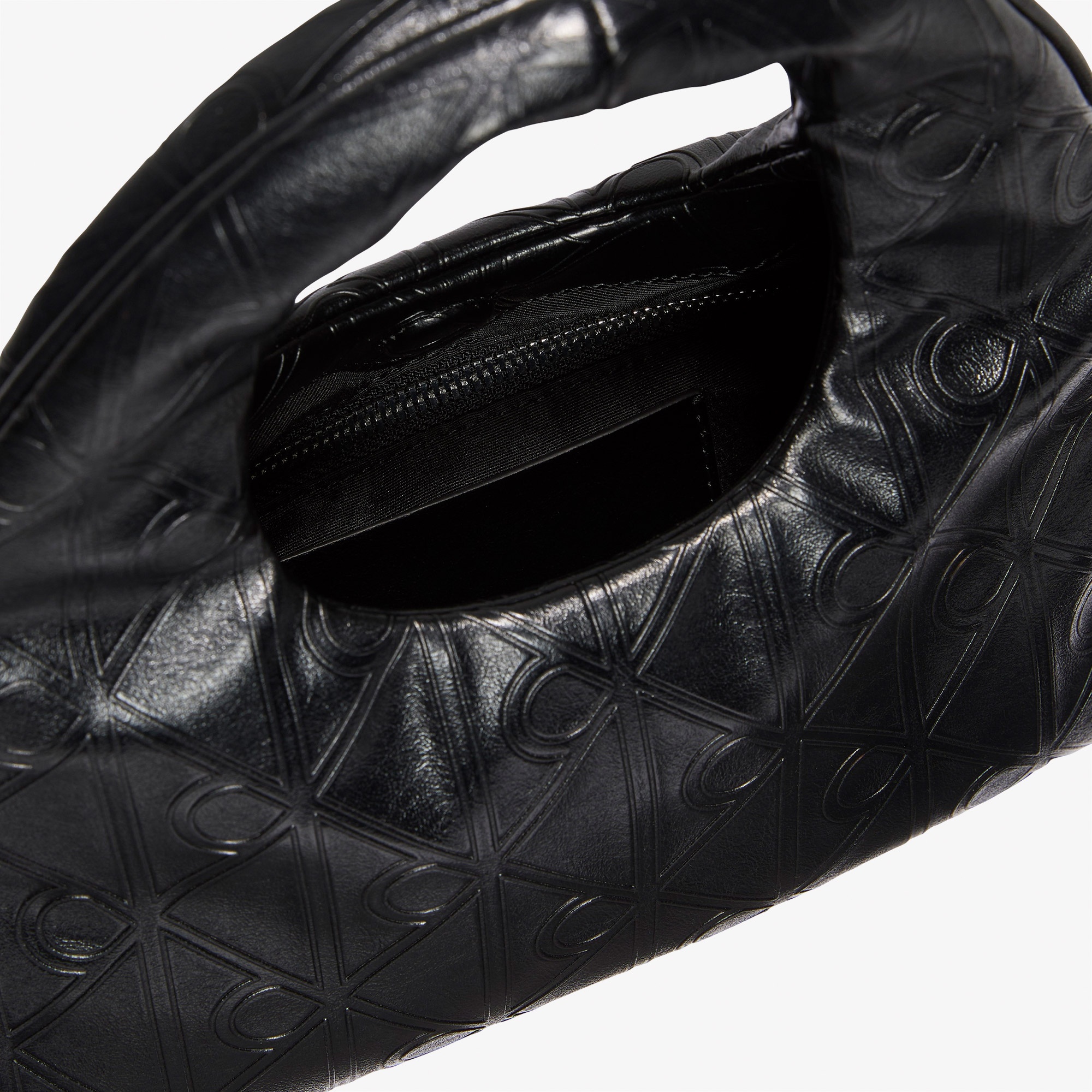 Calvin Klein Emblem Puffer With Strap Kadın Siyah Çapraz Çanta