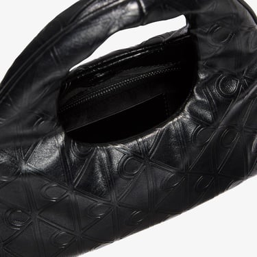  Calvin Klein Emblem Puffer With Strap Kadın Siyah Çapraz Çanta