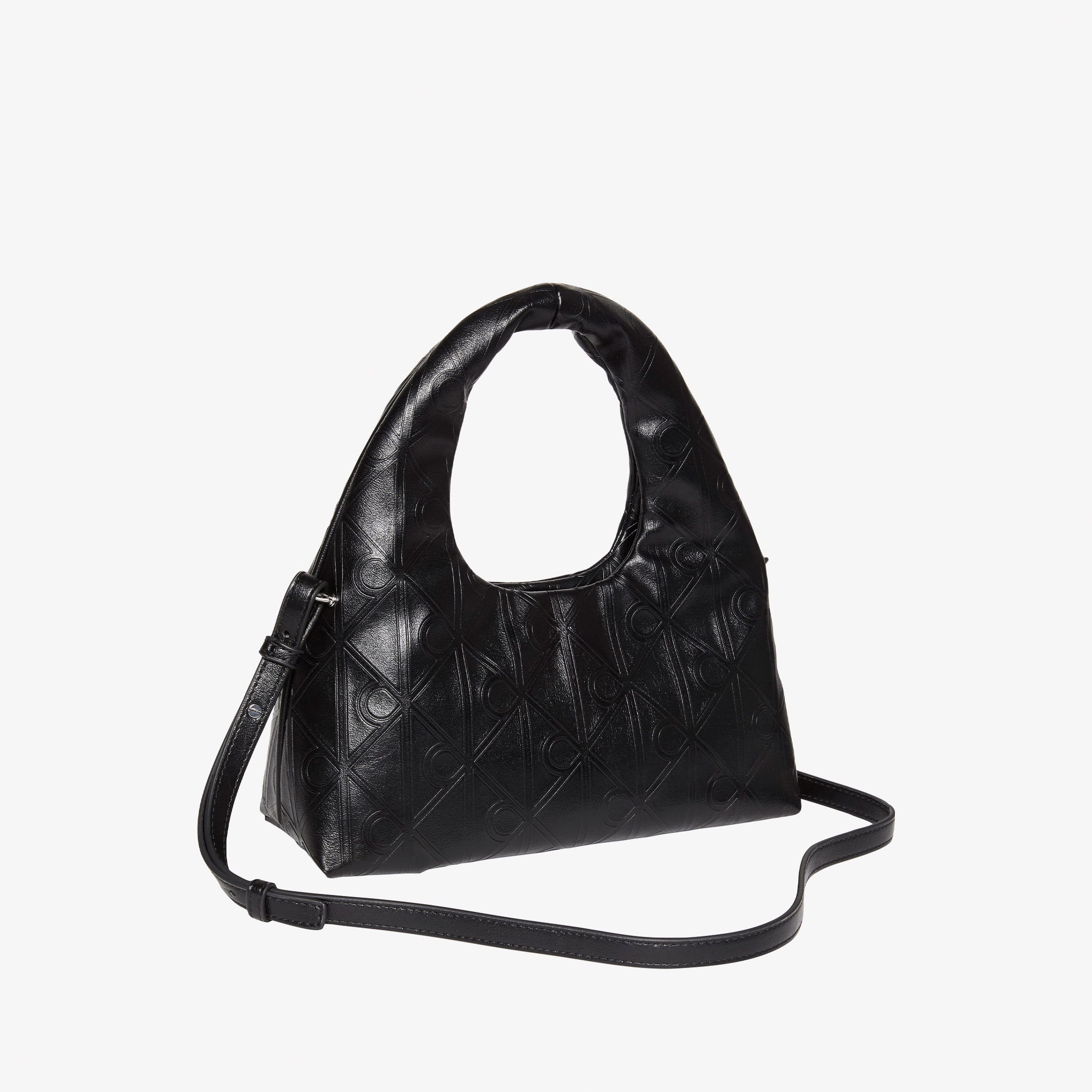 Calvin Klein Emblem Puffer With Strap Kadın Siyah Çapraz Çanta