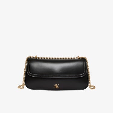  Calvin Klein Convertible Chain Small Kadın Siyah Çapraz Çanta