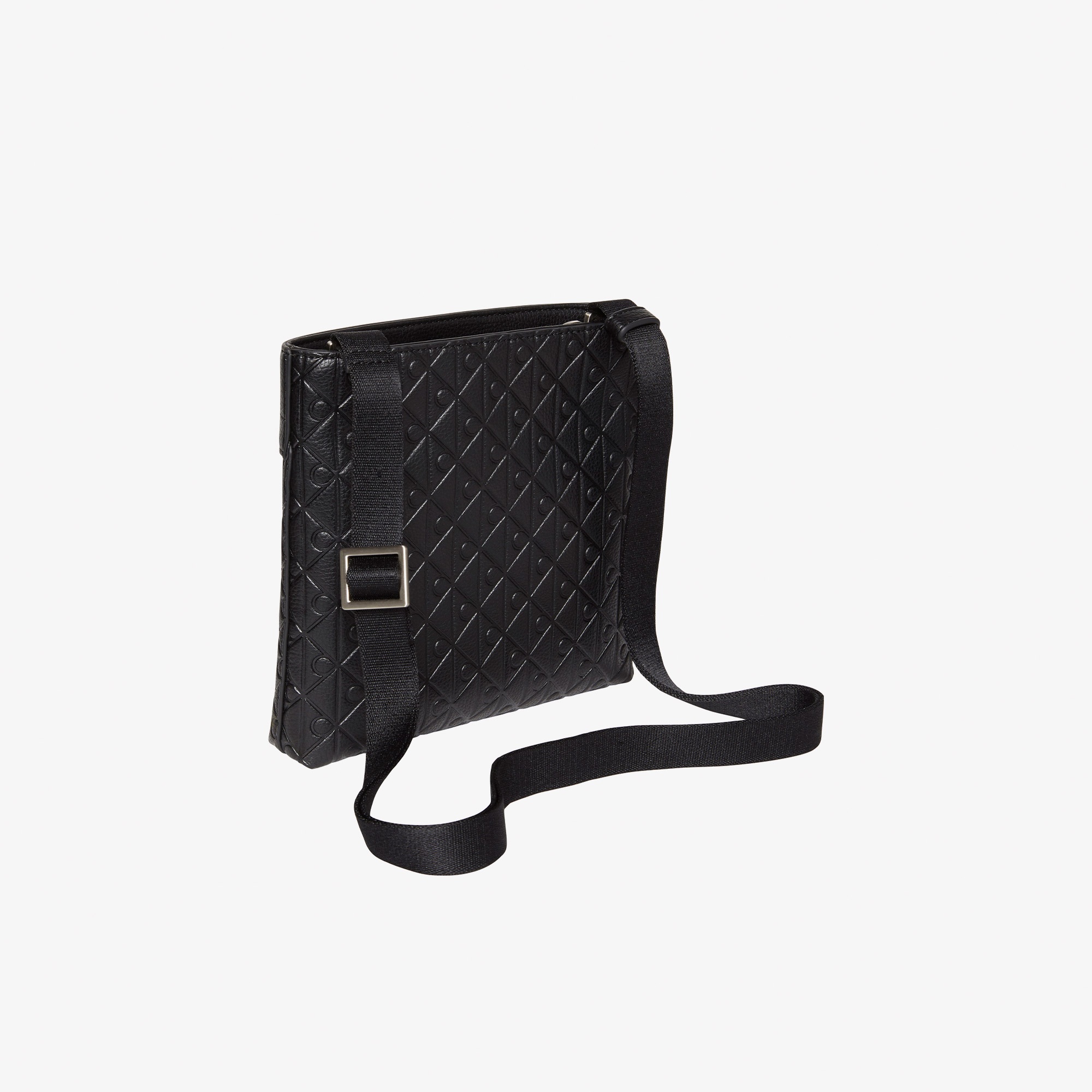 Calvin Klein Emblem Emboss Flatpack Erkek Siyah Çapraz Çanta