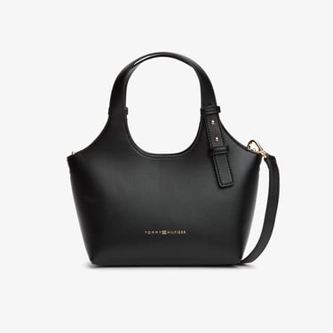  Tommy Hilfiger Logo Kadın Siyah El Çantası