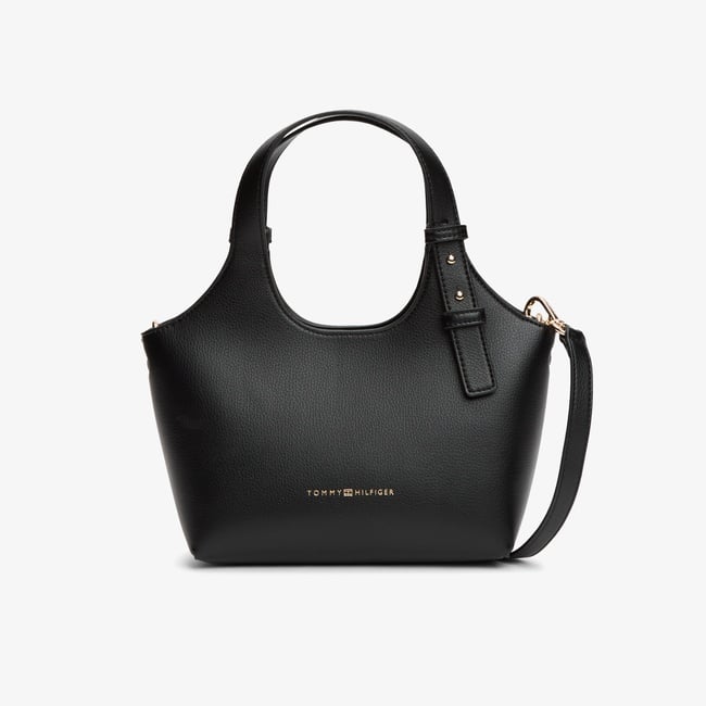  Tommy Hilfiger Logo Kadın Siyah El Çantası