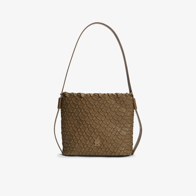  Tommy Hilfiger Braided Kadın Haki Omuz Çantası