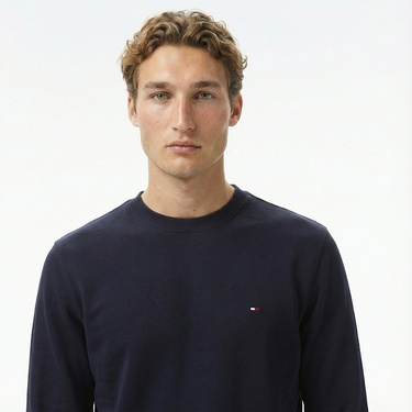  Tommy Hilfiger Core Essentials Erkek Lacivert Sweatshirt