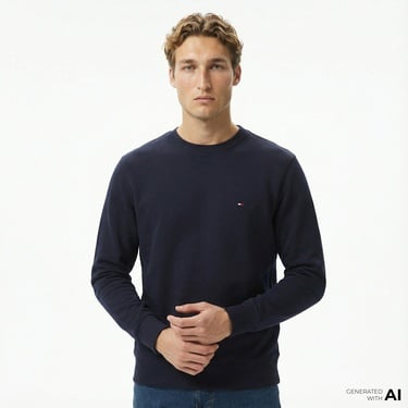  Tommy Hilfiger Core Essentials Erkek Lacivert Sweatshirt