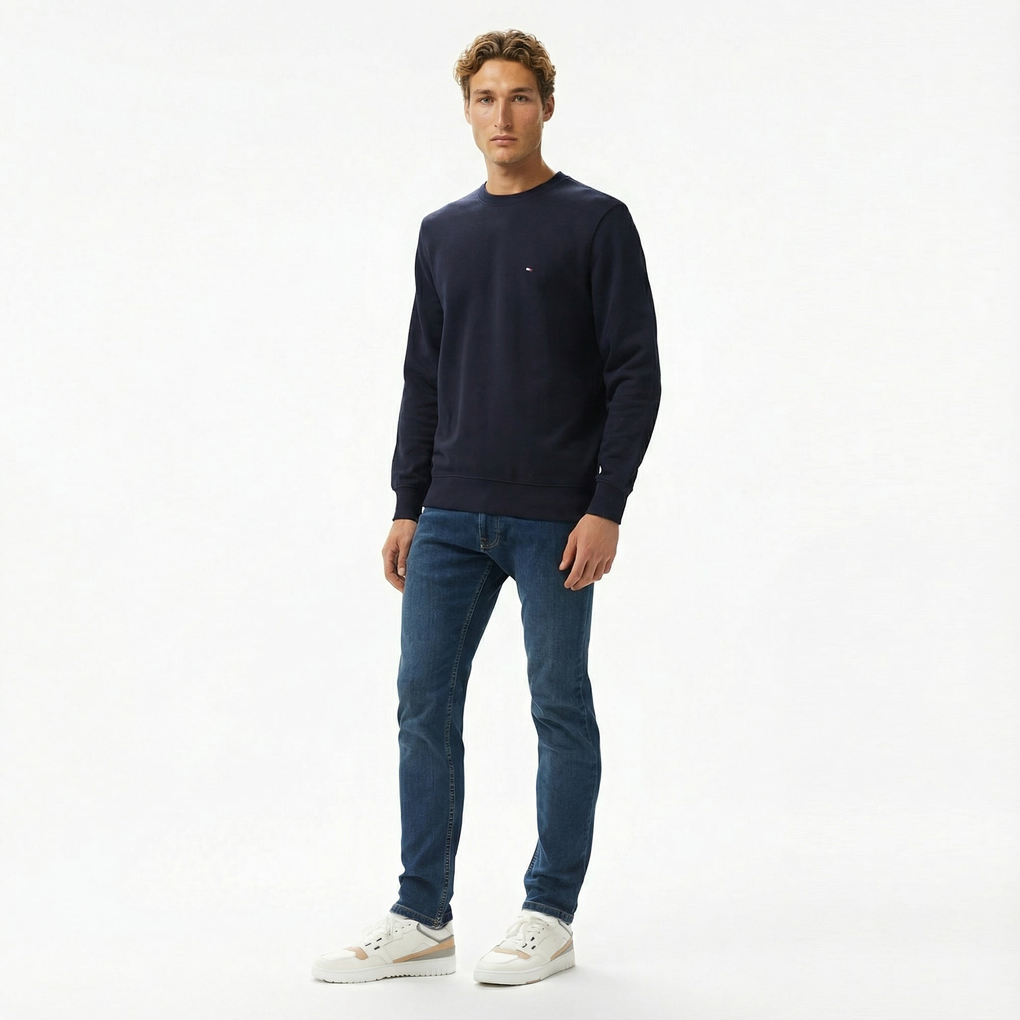 Tommy Hilfiger Core Essentials Erkek Lacivert Sweatshirt
