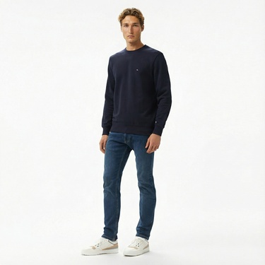  Tommy Hilfiger Core Essentials Erkek Lacivert Sweatshirt