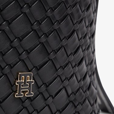  Tommy Hilfiger Braided Kadın Siyah Omuz Çantası