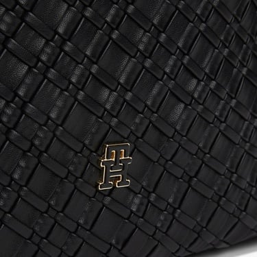  Tommy Hilfiger Braided Kadın Siyah El Çantası