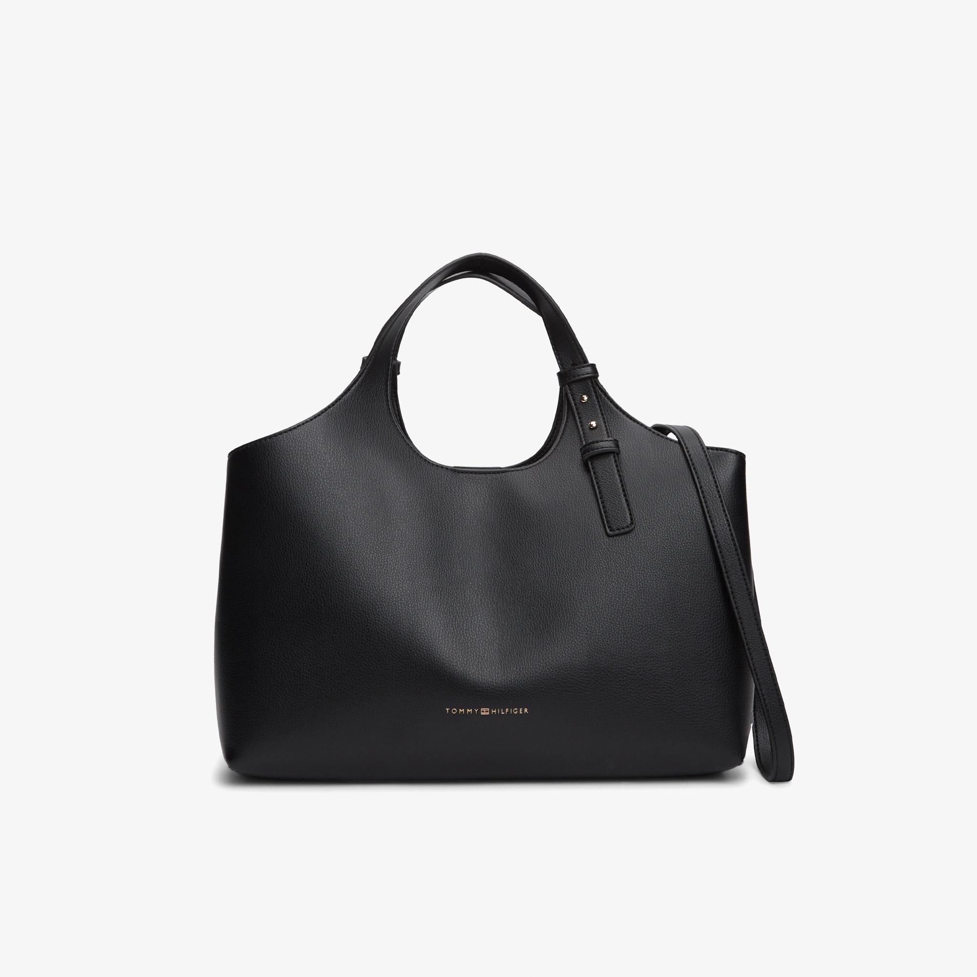 Tommy Hilfiger Logo Kadın Siyah El Çantası