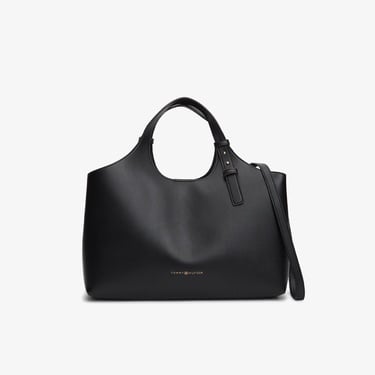  Tommy Hilfiger Logo Kadın Siyah El Çantası