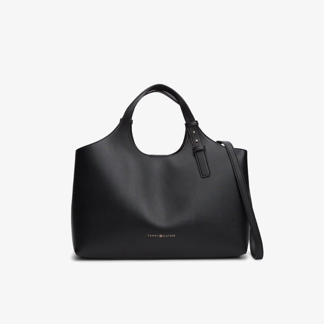  Tommy Hilfiger Logo Kadın Siyah El Çantası