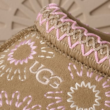  UGG Tazz Sun Stitch Kadın Beyaz Terlik