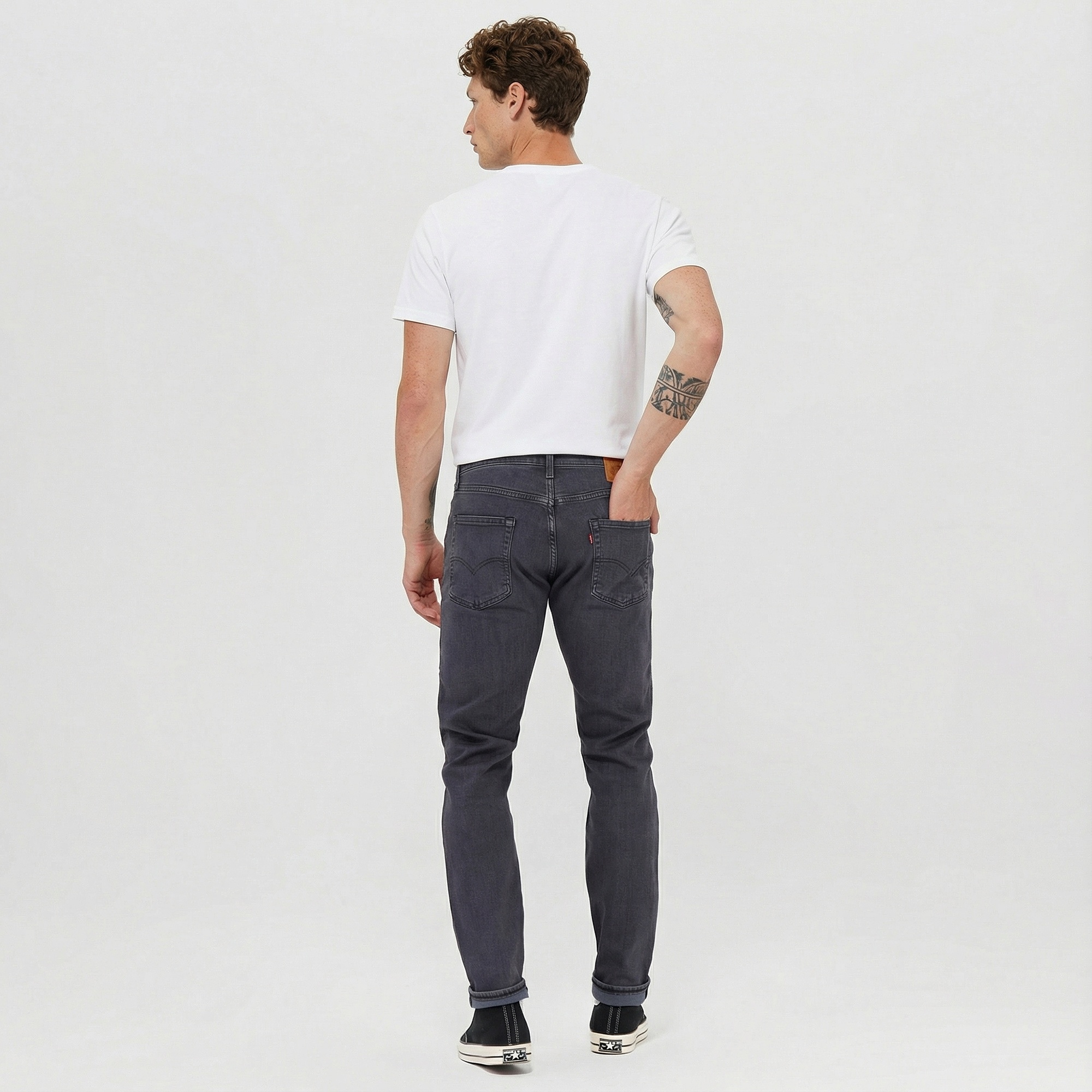 Levi's Slim Taper Dark Holl Denim Erkek Gri Jean