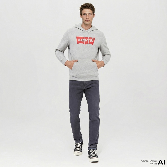  Levi's Slim Taper Dark Holl Denim Erkek Gri Jean