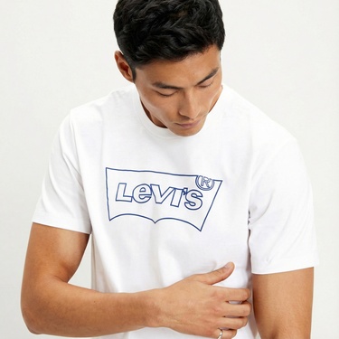  Levi's Housemark Graphic Erkek Beyaz T-Shirt
