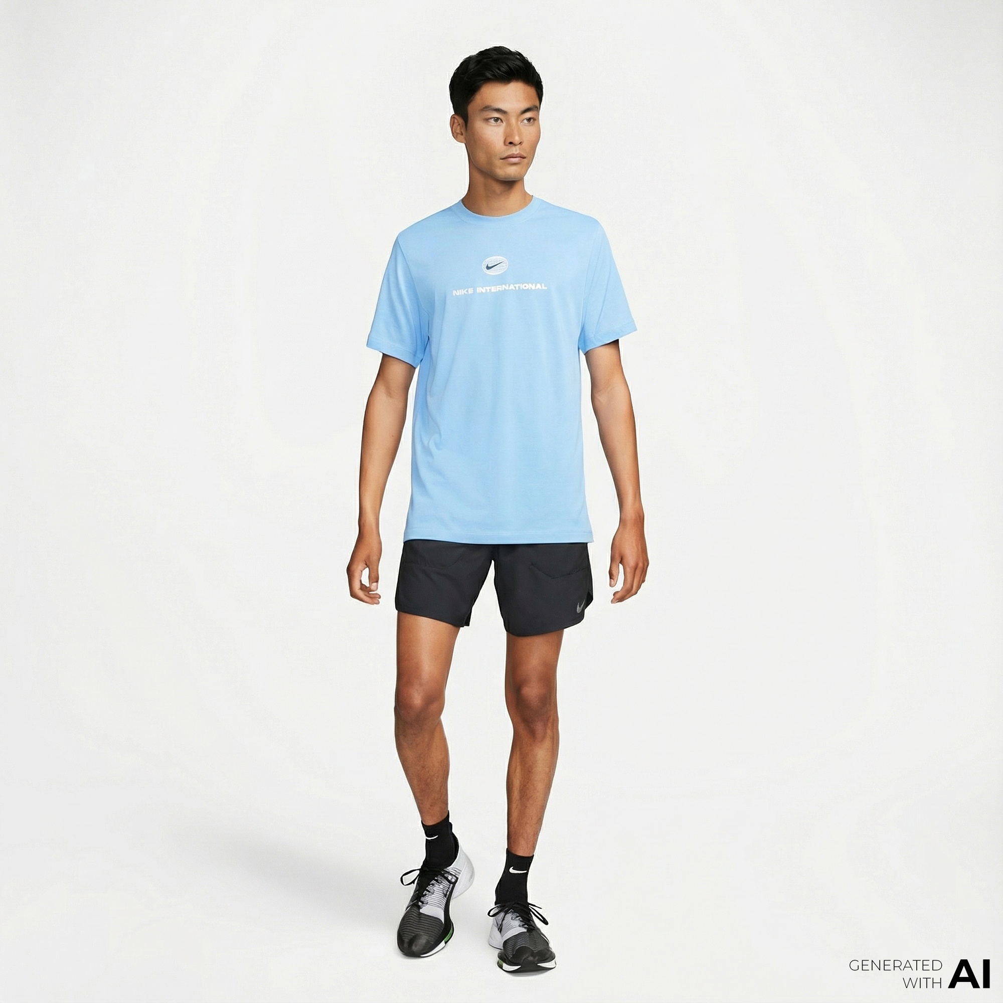 Nike Dri-Fit Stride 2In1 7 İnç Erkek Siyah Şort