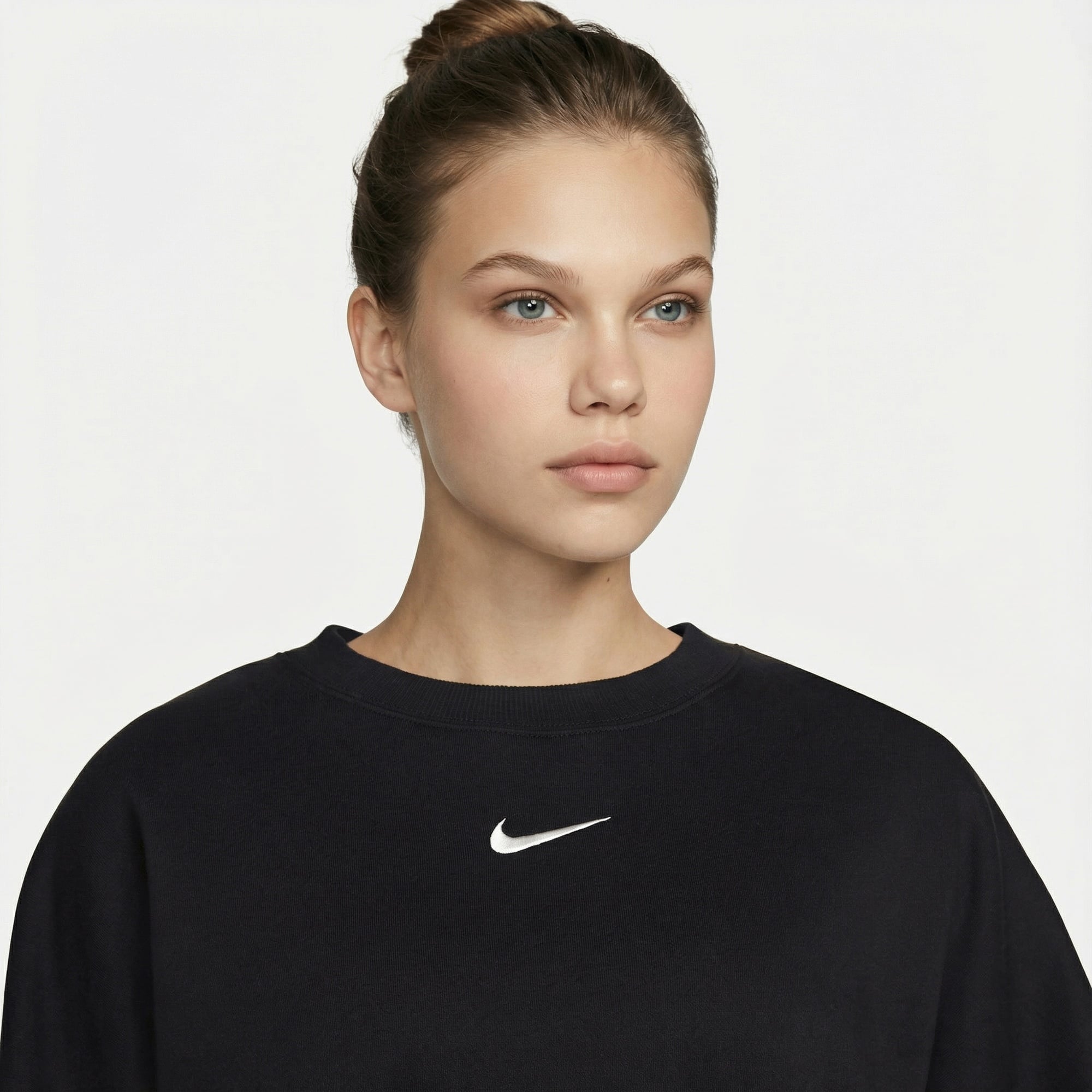 Nike Sportswear Phoenix Fleece Oversize Crew Kadın Siyah Sweatshirt
