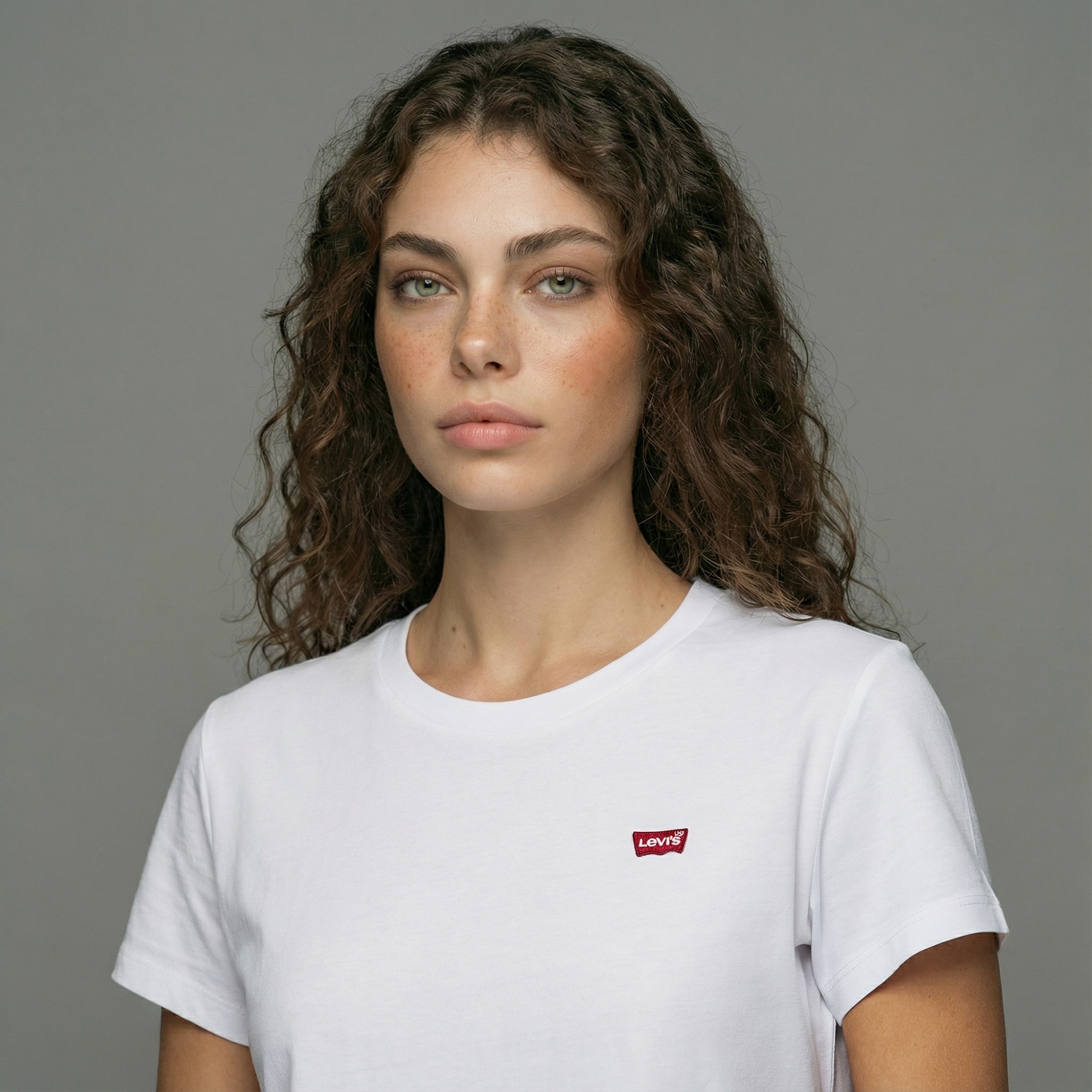 Levi's Perfect Ginger Burnt Stripe Kadın Beyaz T-Shirt