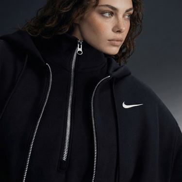  Nike Sportswear Phoenix Fleece Oversize Kadın Siyah Hoodie