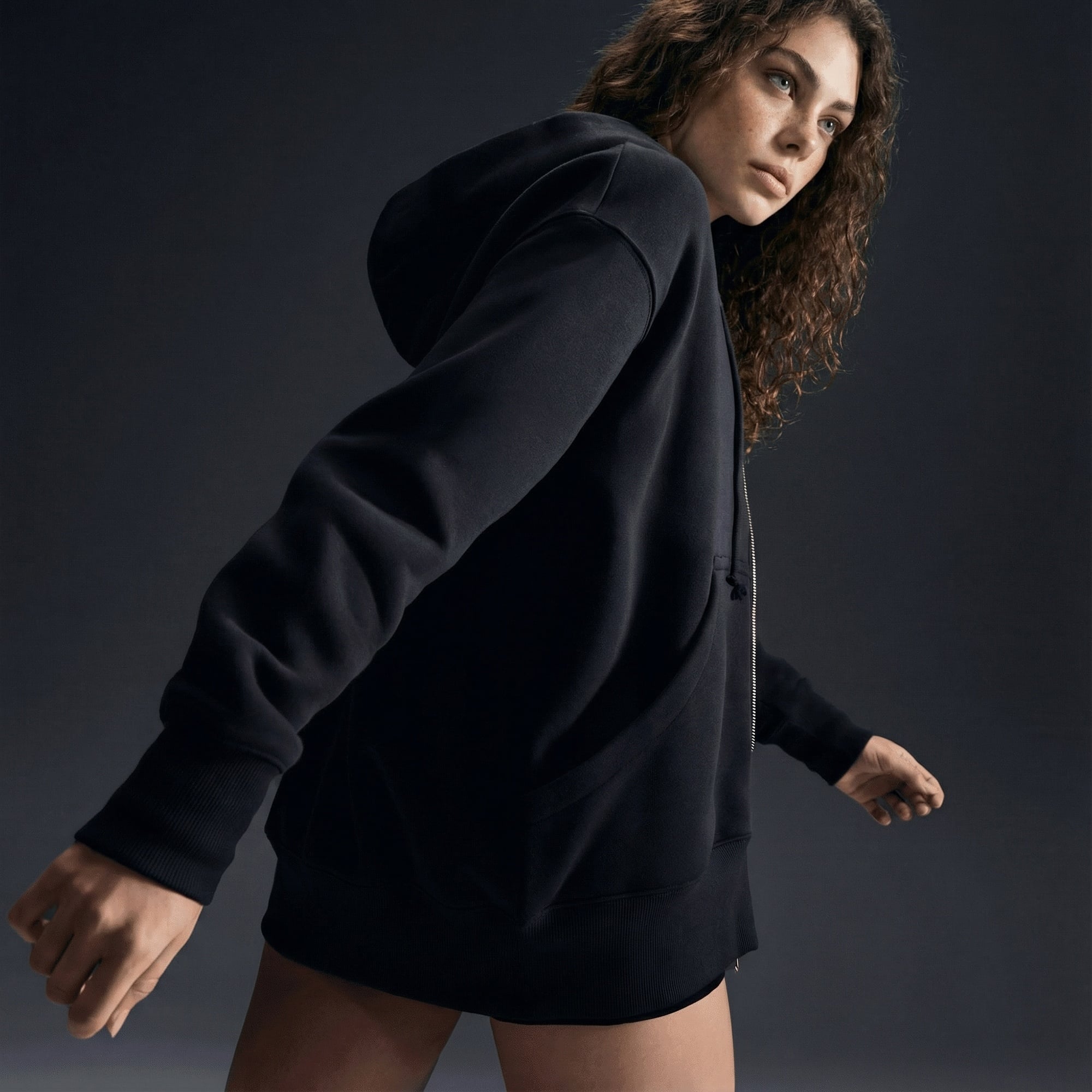 Nike Sportswear Phoenix Fleece Oversize Kadın Siyah Hoodie