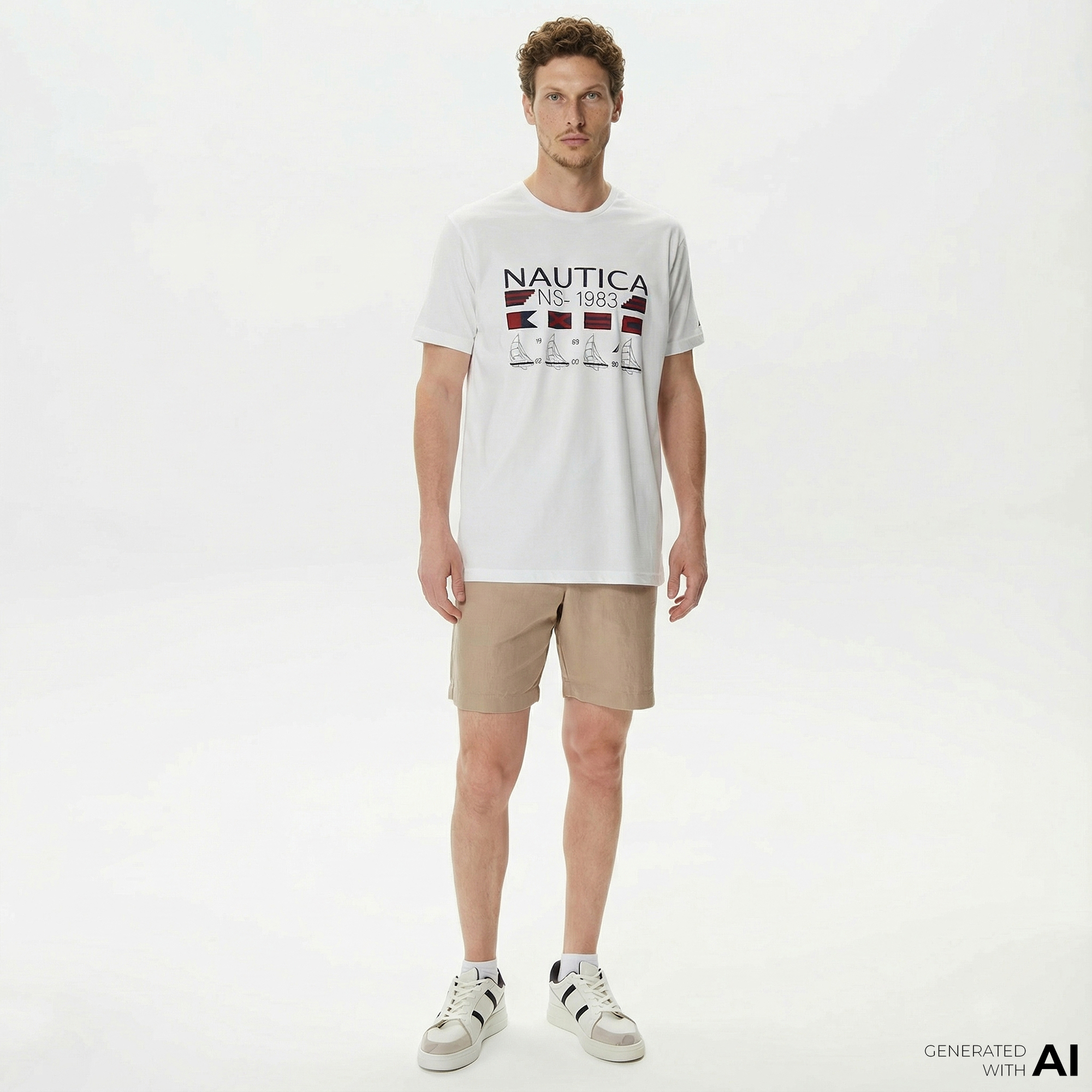  Nautica Bej Classic Fit Şort