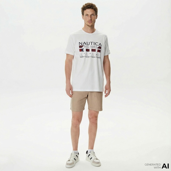  Nautica Bej Classic Fit Şort