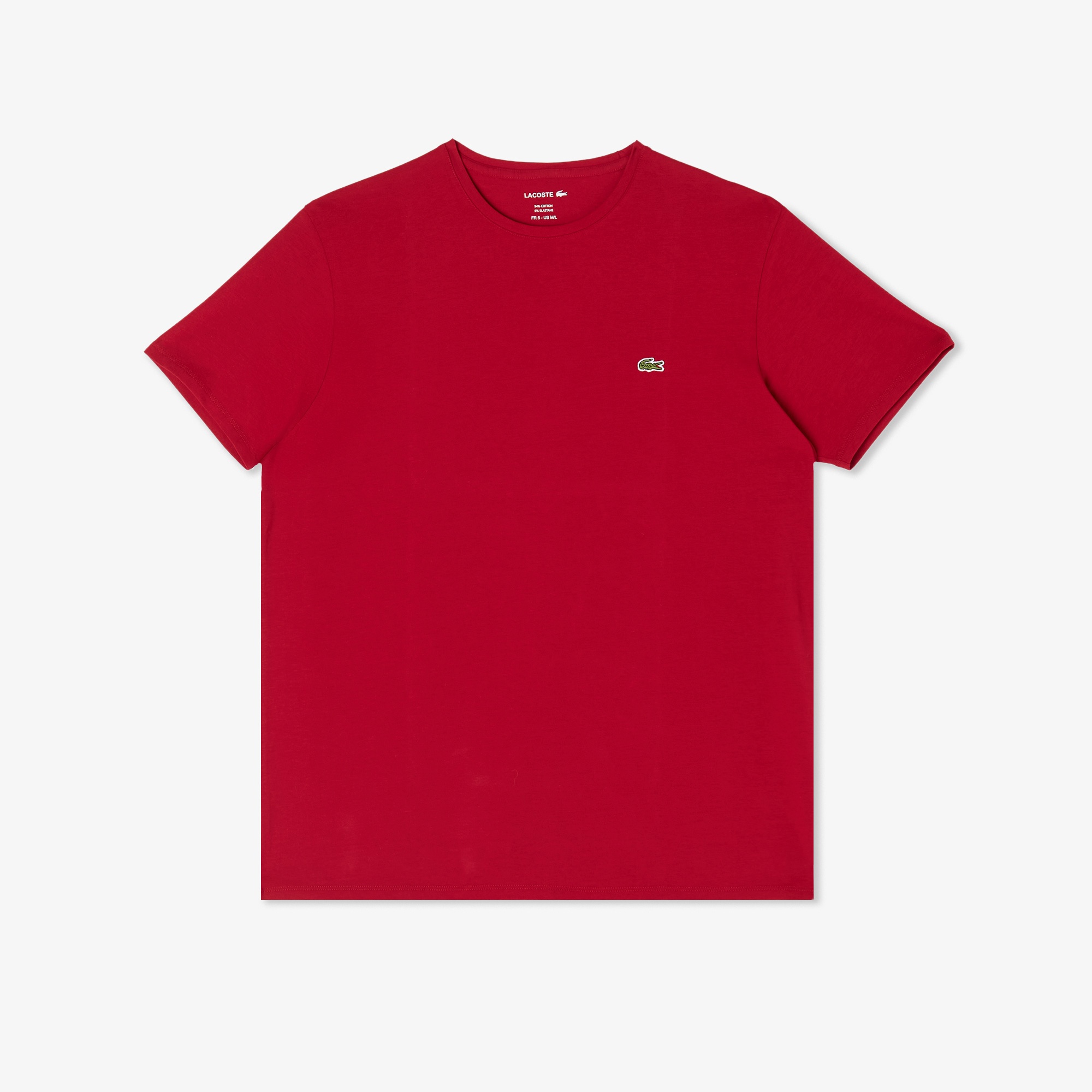 Lacoste Erkek Slim Fit Bisiklet Yaka Bordo T-Shirt