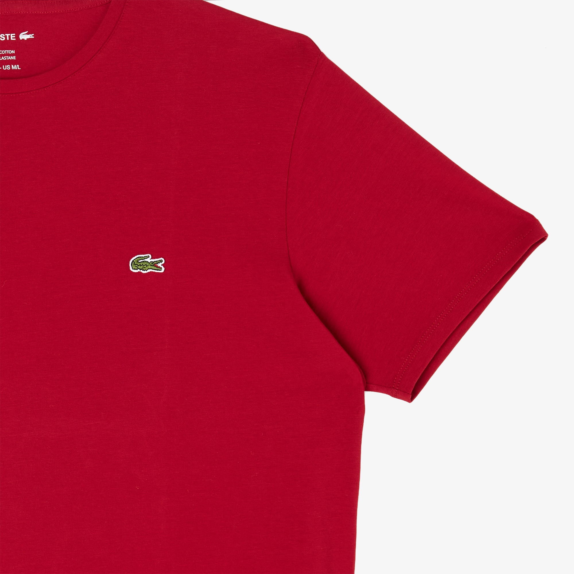 Lacoste Erkek Slim Fit Bisiklet Yaka Bordo T-Shirt