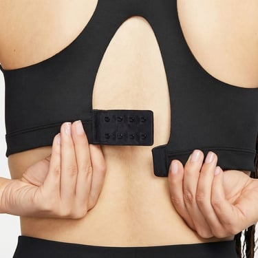  Nike Dri-Fit Alpha Zip-Front Kadın Siyah Bra