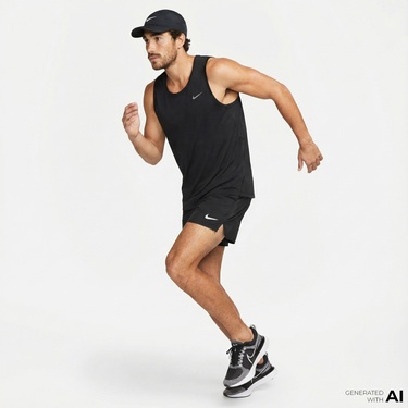  Nike Dri-Fit Primary Tank Erkek Siyah Kolsuz T-Shirt