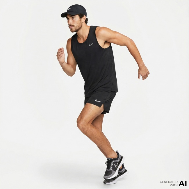  Nike Dri-Fit Primary Tank Erkek Siyah Kolsuz T-Shirt