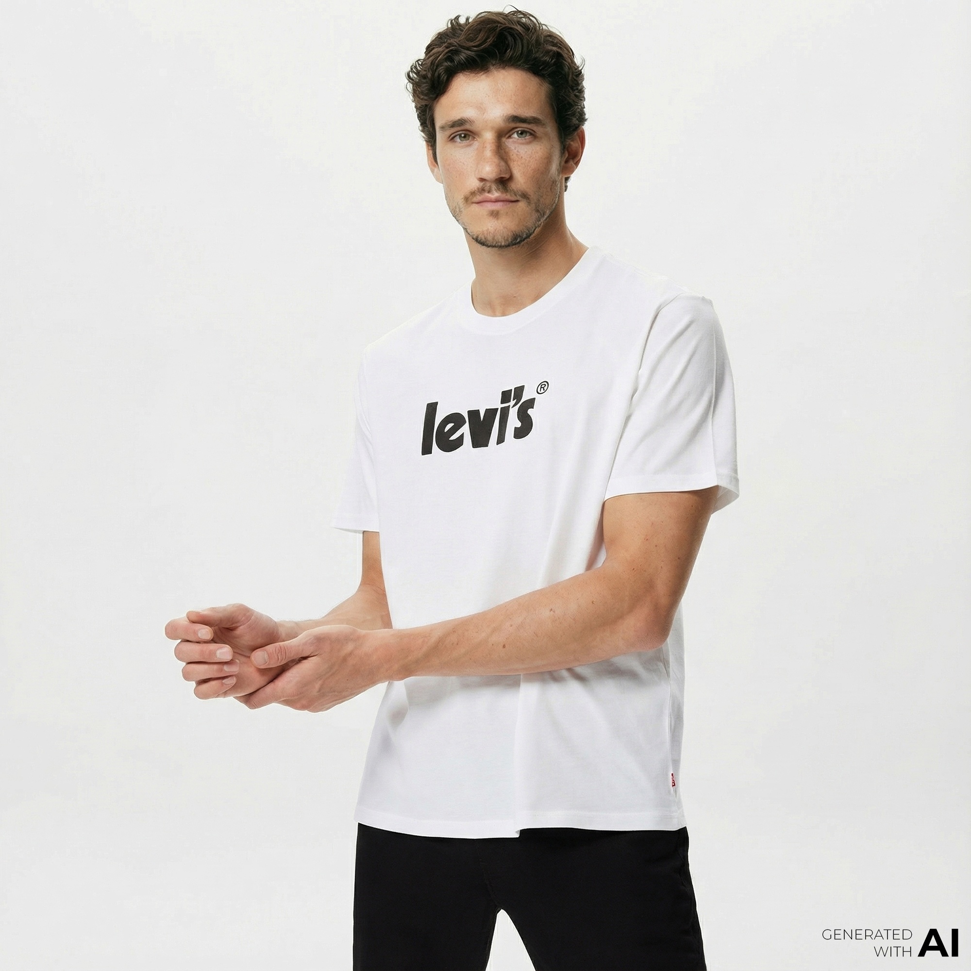 Levi's Relaxed Fit Erkek Krem Beyaz T-Shirt