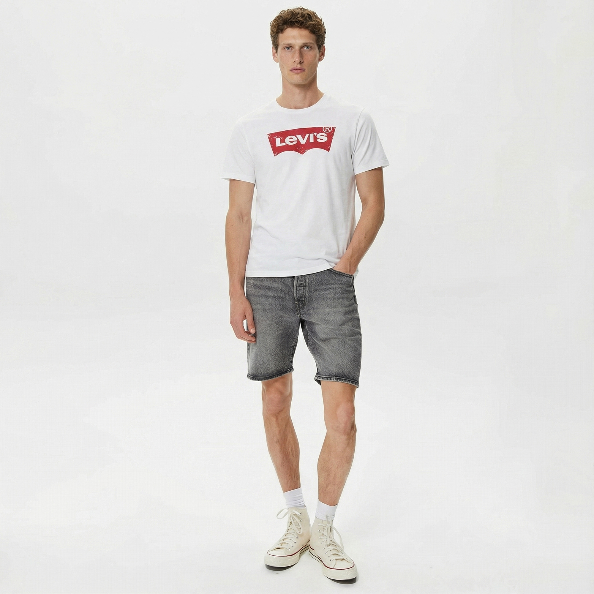 Levi's Graphic Setin Neck Graphic Erkek Beyaz Rengi T-Shirt