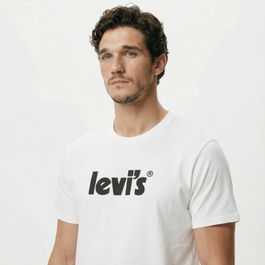  Levi's Relaxed Fit Erkek Krem Beyaz T-Shirt