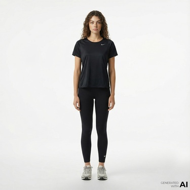  Nike Sportswear Classic High Rise 7/8 Kadın Siyah Tayt