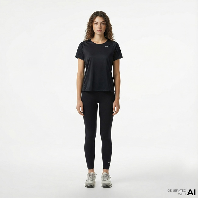  Nike Sportswear Classic High Rise 7/8 Kadın Siyah Tayt